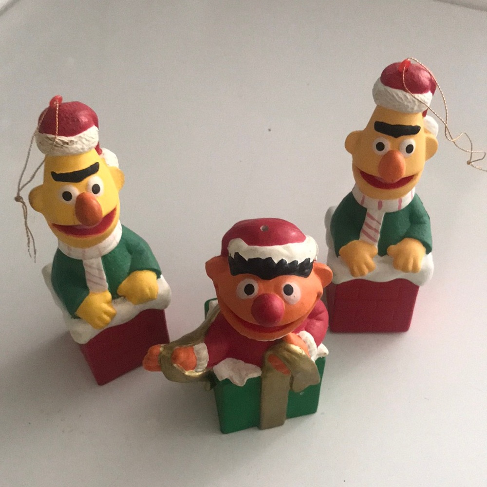Sesame Street Holiday Ornament Trio - Bert & Ernie